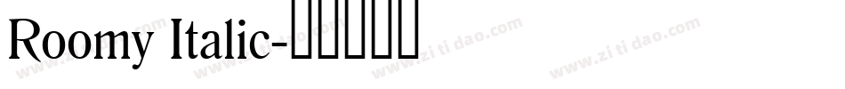 Roomy Italic字体转换